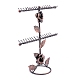Rose Flower Shape Iron 64-Hook Necklace/Bracelet Jewelry Organizer Display Rack NDIS-K002-02R-3