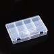Rectangle Plastic Bead Containers CON-I004-25-1