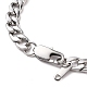 Bracelets de chaîne à maillons cubains en acier inoxydable à la mode pour hommes BJEW-JB05657-02-3