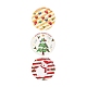 クリスマスをテーマにしたフラットラウンドロールステッカー  粘着紙ギフトタグステッカー  パーティーのために  装飾的なプレゼント  ミックスカラー  6.3x2.85cm DIY-B031-06-4