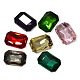 Cabuchones de cristal de facetado rectángulo de rhinestone RGLA-A017-10x14mm-SM-2