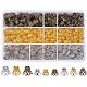 PH PandaHall 840 pcs 3 Sizes 3 Colors Flower Shape Iron Flower Petal Bead Caps Spacers for Earring Bracelet Necklace DIY Jewelry Making IFIN-PH0024-07-1
