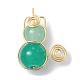 Imitation Jade Glass Beads Pendants PALLOY-JF02480-04-1