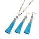 Kits de bijoux pendentif pompon en polyester SJEW-JS01063-2