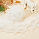 3層ポリエステルフリルトリミング  ファルバラ 人形服用波形エッジ  結婚式の衣装アクセサリー  ホワイト  122x0.3mm  2ヤード/個 DIY-WH0320-46-5