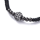Verstellbare Nylonschnur geflochtenen Perlen Armbänder BJEW-JB05014-04-3