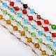Handmade Bicone Glass Beads Chains for Necklaces Bracelets Making AJEW-JB00041-1