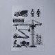 シリコーン切手  DIYスクラップブッキング用  装飾的なフォトアルバム  カード作り  スタンプシート  車両の模様  160x110x3mm DIY-L036-F08-2