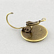 Brass Leverback Earring Findings MAK-S003-8mm-EN001AB-3