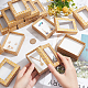 NBEADS 12 Pcs Cardboard Jewelry Box with Clear Window CON-WH0095-36A-3