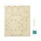 DIY八角形風鈴作りキット  1個の木板入り  1枚のカードの綿糸と1本のプラスチックの編み針  クラフトを描く子供たちのために  ミックスカラー  糸と針：ランダムな色 DIY-A029-02-2