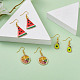 Kits de fabrication de boucles d'oreilles thème fruits bricolage DIY-PJ0001-05-12