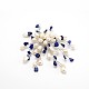 Flower Pearl Safety Brooches JEWB-O002-12E-1