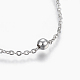 304 Stainless Steel Anklets AJEW-H013-01-3