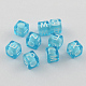 Mixed Letters Transparent Acrylic Cube Beads SACR-S181-03-1