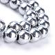 Chapelets de perles en hématite synthétique sans magnétiques G-S096-4mm-3-2