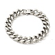 201 Stainless Steel Curb Chain Bracelet for Men Women BJEW-H550-06A-P-1