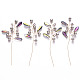 Perline di vetro e ramo avvolto in filo di ottone FIND-R086-07A-2
