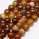 Natural Striped Agate/Banded Agate Beads Strands G-G581-14mm-06-1