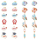 Chgcraft 24 pièces 12 style fournitures scolaires thème alliage émail pendentifs ENAM-CA0001-38-1