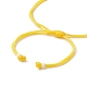 Rectangle de graine japonais fait à la main avec bracelet de perles tressées à maillons de fleurs BJEW-MZ00014-02-3