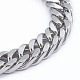 Men's 304 Stainless Steel Diamond Cut Cuban Link Chain Bracelets BJEW-L673-002C-P-2