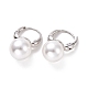 Plastic Pearl Hoop Earrings EJEW-A072-15P-2