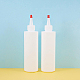 Benecreat 8 paquete de 6.8 onzas (200 ml) botellas dispensadoras de plástico blanco con tapas de punta roja DIY-BC0009-06-5
