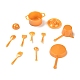 10 ensemble d'ustensiles de cuisine miniature en plastique bricolage AJEW-K030-02B-2