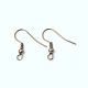 Brass Earring Wire Hooks X-KK-Q261-3-1