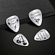 CREATCABIN 2pcs Memorial Guitar Pick Playing for Angels Stainless Steel Bass Acoustic Electric Rock Picks Remembrance Gift in Memory of Musician Loss with PU Leather Keychain 1.26 x 1 Inch AJEW-CN0001-48H-4