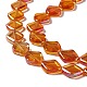 Electroplate Glass Beads Strands EGLA-L032-FR-4