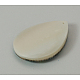 アワビの殻/パウア殻のペンダント  片面  モザイク模様  ティアドロップ  カラフル  サイズ：幅さ約29mm  長さ39mm  厚さ5mm  穴：1mm SSHEL-N001-131-2