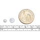 Benecreat 8mm umweltgefärbte perlmuttfarbene Glasperle runde Perle für die Schmuckherstellung mit Perlenbehälter (weiß HY-BC0001-8mm-RB001-6