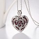 Alloy Rhinestone Heart Peandnt Necklaces X-NJEW-I087-01-1