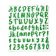 Numéro et alphabet et signe autocollant autocollant étanche en pvc DIY-I073-04G-1