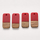 Pendentifs en bois de résine et de noyer&nbsp;RESI-S384-008A-A04-1