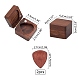 木製の箱  フリップ磁気カバー  ギターピック付き  バリーウッド  4x4.2x3cm  インナーサイズ：3.4x2.8センチメートル  ピック: 3.2x2.7x0.3cm WOOD-WH0108-63-3