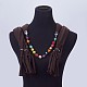 (venta de fábrica de fiestas de joyería) collares de bufanda de tela con cuentas de diseño simple para mujer NJEW-K111-02D-3
