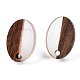 Resin & Walnut Wood Stud Earring Findings MAK-N032-004A-A01-2