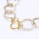 Aluminum Curb Chain Necklaces NJEW-JN02797-02-3