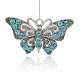 Vintage Butterfly Pendant Necklace Findings TIBE-M001-80I-1
