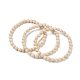 Bracelets extensibles avec perles fossiles naturelles BJEW-K212-A-015-2