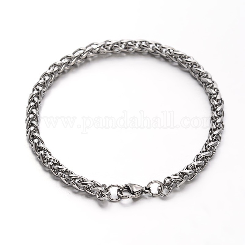 Wholesale 304 Stainless Steel Wheat Chains Bracelets - Pandahall.com