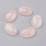 Cabochons à fond plat en quartz rose naturel, ovale, 40x30x8.5mm
