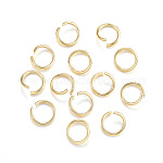 304 Edelstahl Ringe springen, offene Ringe springen, echtes 24k vergoldet, 18 Gauge, 8x1 mm
