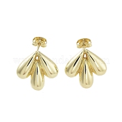 Серьги-гвоздики из латуни в форме каплевидной формы EJEW-Q811-06G