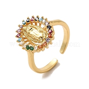 Открытые кольца из латуни RJEW-R141-02A-G
