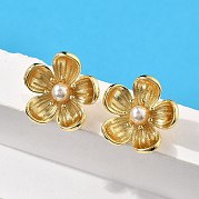 Серьги-гвоздики из латуни EJEW-S258-05G
