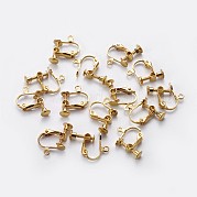 Латунные серьги с клипсами KK-P169-01G